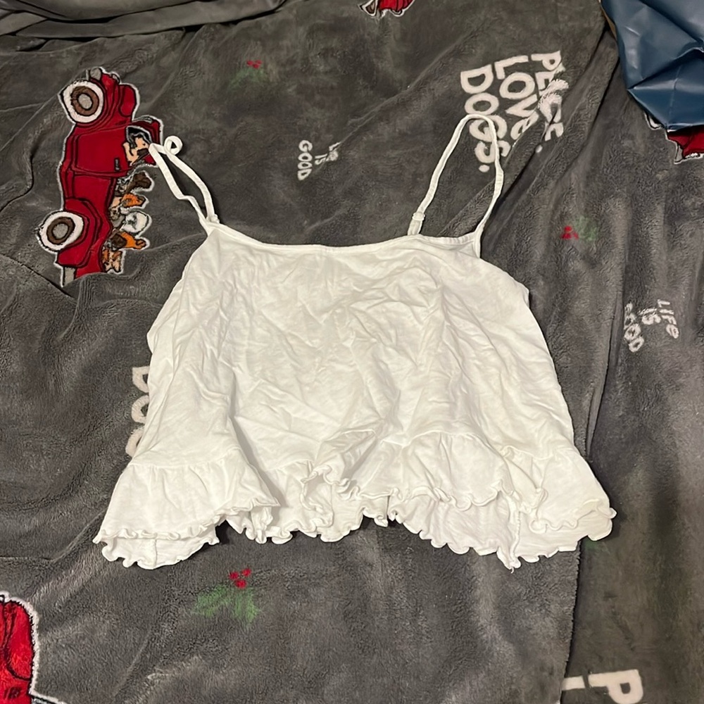 White American Eagle cropped tank top